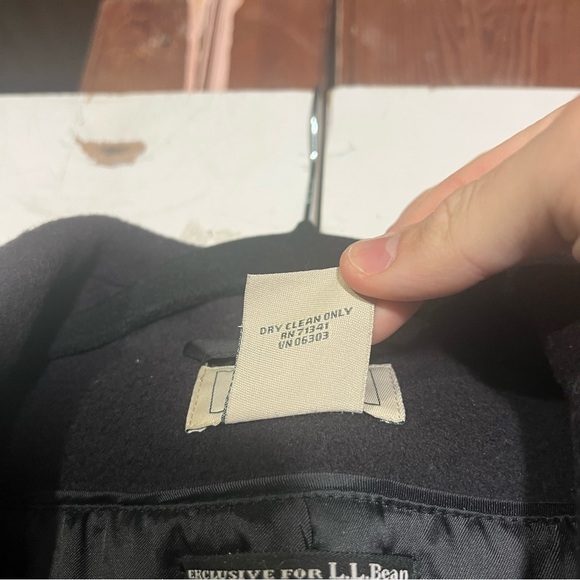 L.L. Bean Classic Lambswool Polo Coat Bellandi Dark Purple Size 1X Made in Italy - Picture 5 of 12